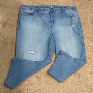 Terra & Sky cropped denim jeans. Size 24 W